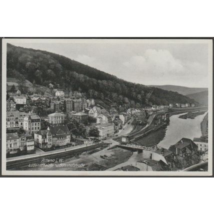 Lüdenscheider & Bahnhofstraße, Altena, c.1930s - Cramers Foto-AK