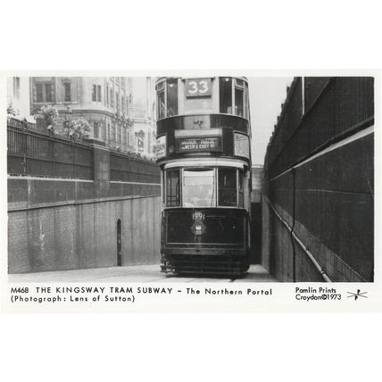 Kingsway Tram Subway Manor House 33 Bus Sutton London Real Photo Postcard