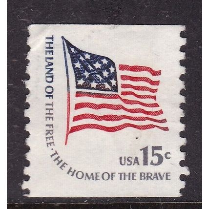 United States 1975 Fort McHenry Flag 15c coil stamp Fine Used SG 1596 VGC