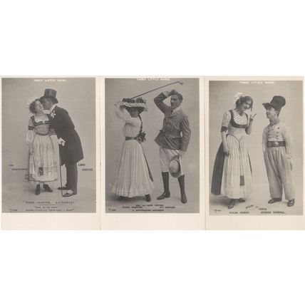 Madge Crichton Actress Plays Golf Three Little Maids Old Theatre Postcard s