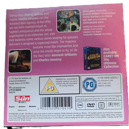 Carry On Loving DVD Promo The Sun Newspaper Kenneth Williams