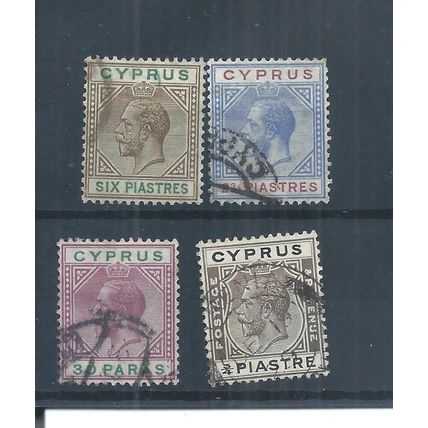 Cyprus stamps. 1921, 1924, 1925 etc GV used lot. (AP105)