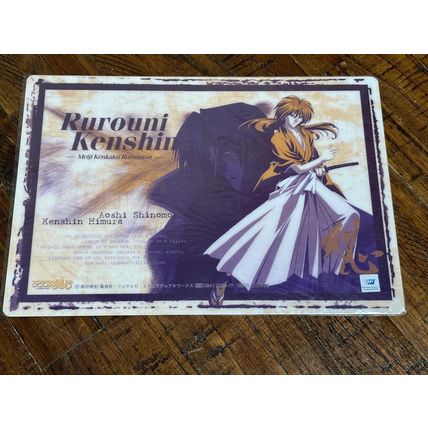 Kenshin Himura Rurouni Kenshin Card wall poster double sided Visual Works Plaque