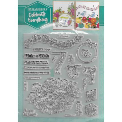 Spellbinders Celebrate Everything Stamp Set. Stamping Cardmaking Scrapbooking