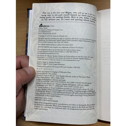 2018 "THE WITCH'S BOOK OF SELF-CARE" BODY & SPIRIT USA HARDBACK BOOK (P3)