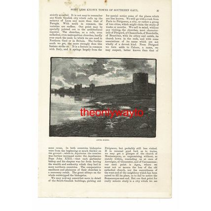 AIGUES MORTES, France, Book Illustration (Print), 1887