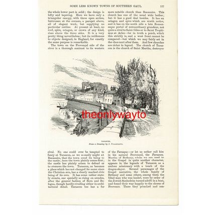 TARASCON, (SAINT REMY, On Reverse), France, Book Illustration (Print), 1887