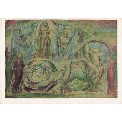William Blake Beatrice Addressing Dante Tate Gallery Painting Postcard