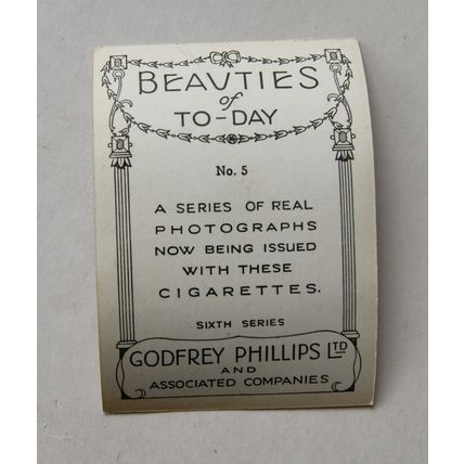 1939 Godfrey Phillips Beauties of Today 6th No. 5 Carole Lombard