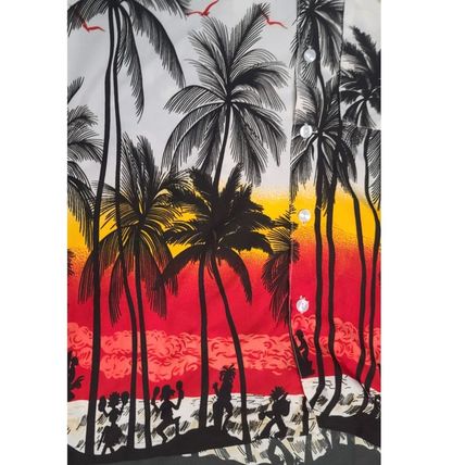 Mens Tropical Hawaiian Shirt Size M lightweight loose fit south Beach Palm Trees