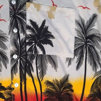 Mens Tropical Hawaiian Shirt Size M lightweight loose fit south Beach Palm Trees