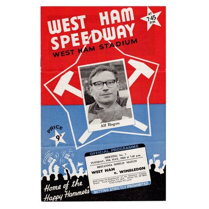 West Ham v Wimbledon 1964 speedway programme