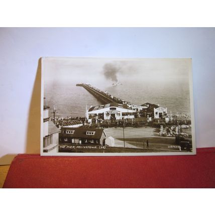 'BELLE' PADDLE STEAMER & THE PIER, FELIXSTOWE Suffolk. used antique postcard =