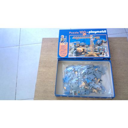 PLAYMOBIL PUZZLE: BUILDING SITE Jigsaw Puzzle (100 Piece) Schmidt (2004)