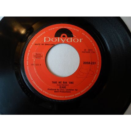 7"1972 SLADE. TAK ME BAK 'OME. 2058 231. JUKE BOX. WONDERIN' Y..JUKE BOX, V GOOD
