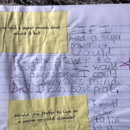 Original Writings By Piper Korff COMPOSITION NOTEBOOK School Work 2013