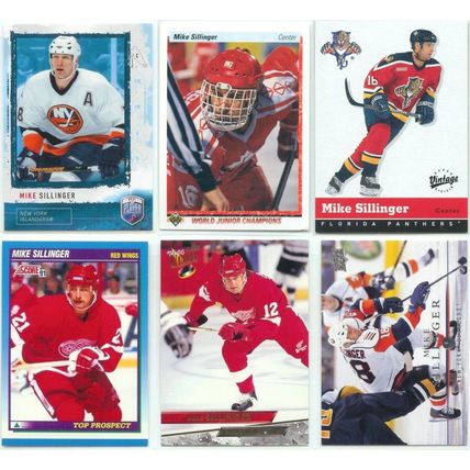 Mike Sillinger 6x card lot incl RC