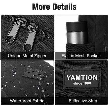 Black Backpack for Women Men,Casual School Backpack Teen Boys and Girls 15.6 Inc