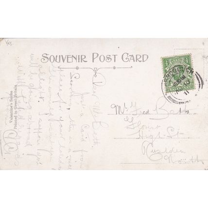 EC742 SCARBOROUGH - ST MARYS PARISH CHURCH AND CASTLE POSTCARD. PRINTED POSTCAR