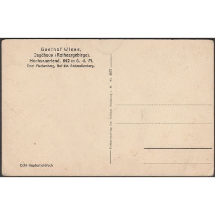 Gasthof Wiese, Jagdhaus, Schmallenberg, c.1920 - Josef Grobbel AK