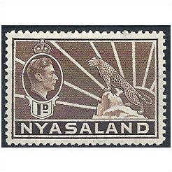 Nyasaland 1938 1d Brown SG131 Mounted Mint
