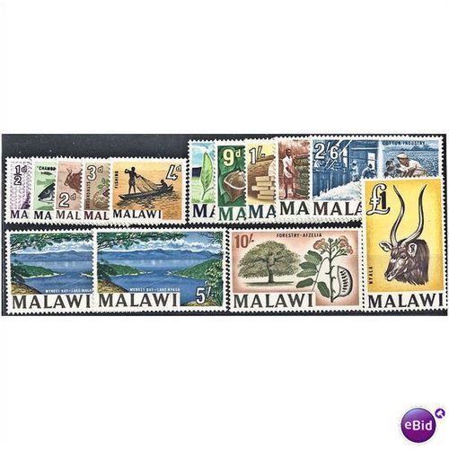 Malawi 1964 Set SG215-227 Mounted Mint