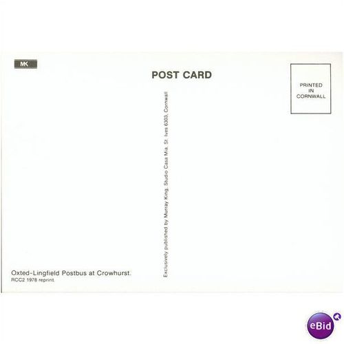 GB Postcard - Postbus - Oxted - Lingfield at Crowhurst