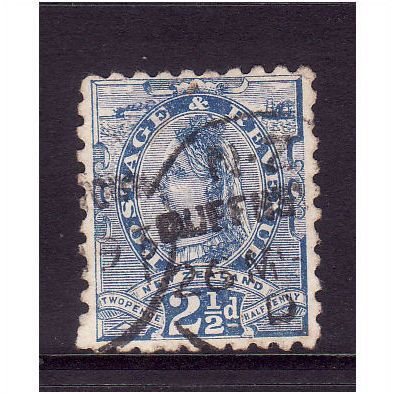 NEW ZEALAND 1892 Sg 220 2 1/2d Blue Fine used