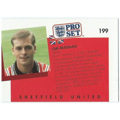 1990/1991 Pro Set Footbal - #199 - Carl Bradshaw