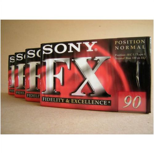 Sony FX 90 Blank Audio Cassette Tape 4 pack new and sealed