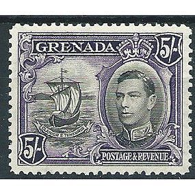 Grenada 1938 SG162 5/- Black & Violet Mounted Mint .. ..