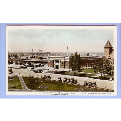 CAN Edmonton Alberta The Canadian National Railway Depot Real Photograph P~120