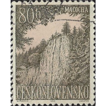 CZECHOSLOVAKIA, Catherine caves, Macocha Moravia, brown 1963, 80h