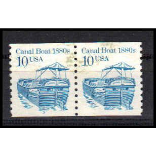 Used 2257b 10c Canal Boat Very Fine CNP Left 3 PA0954