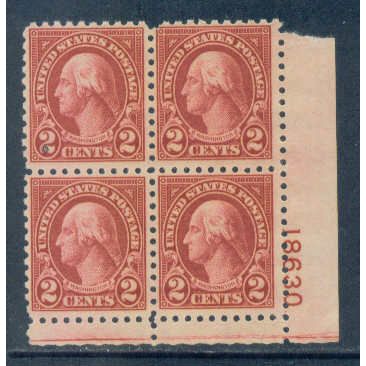 583 2c George Washington Fine MNH Plt/4 LR 18630 C3328