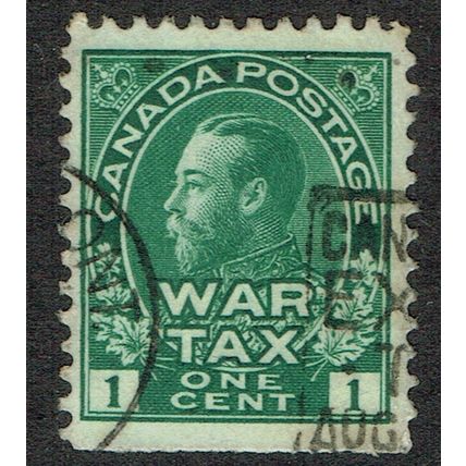 Canada 1915 War Tax 1c Green SG228 FU