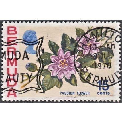 Bermuda, 1970 15c Passion Flower, SG 258 (Scott #264), used