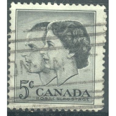 Canada 1957 - 5c black - Royal Visit - used