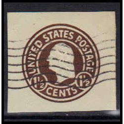 Used U481 2c George Washington Very Fine Cut Square Z2836