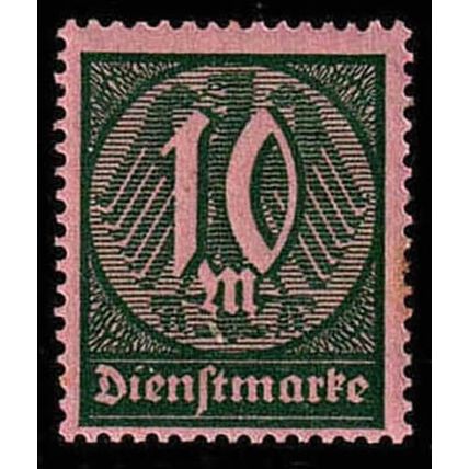 Germany 1923 Dienftmarke Numeral 10M Used Stamp