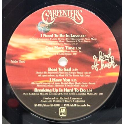 Carpenters – A Kind Of Hush 1976 LP Vinyl Record Album (P10)
