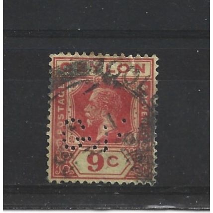 Ceylon.SG345 9c Red/Pale Yellow.Fine Used.May25v