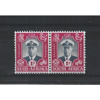 SouthAfrica.SG111 1d King George VI Pair.Mounted Mint.Aug25b