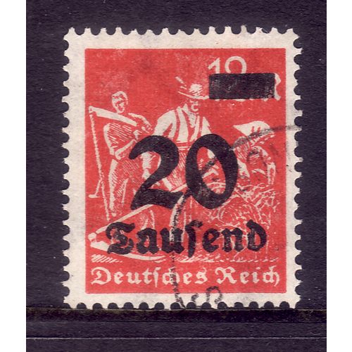 GERMANY 1923 20T on 12M SCARLET REAPERS SG 277 FINE USED#