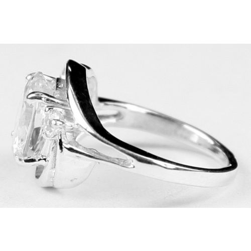 Cubic Zirconia, 925 Sterling Silver Ladies Ring, SR021