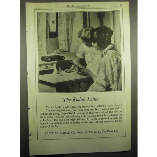 1918 Kodak Camera Ad - The Kodak Letter