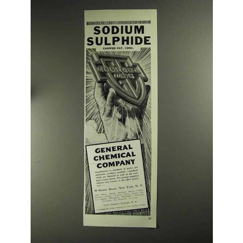 1936 General Chemical Company Sodium Sulphide Ad