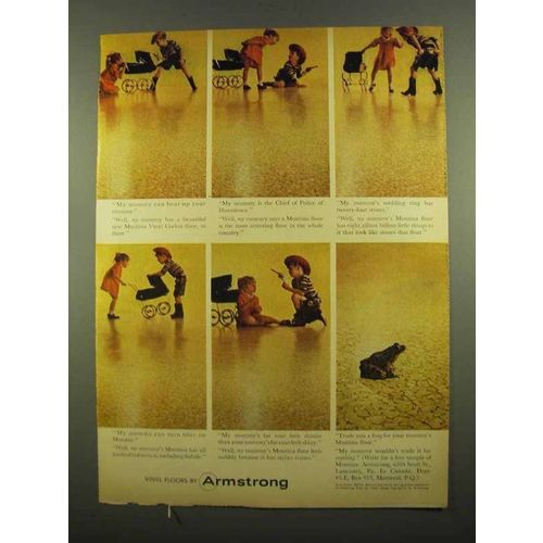 1965 Armstrong Montina Vinyl Corlon Floor Ad