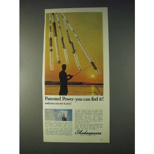 1970 Shakespeare Wonderod Fishing Rod Ad - Power!