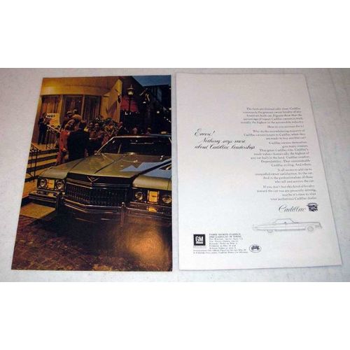 1973 Cadillac Car Ad - Encore! Nothing Says More!